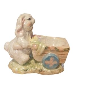 Vintage Bunny with Cart | Egg Holder